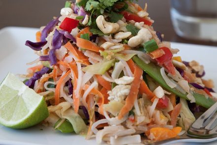 Raw Zucchini Noodle Pad Thai (It's Vegan Friendly!)